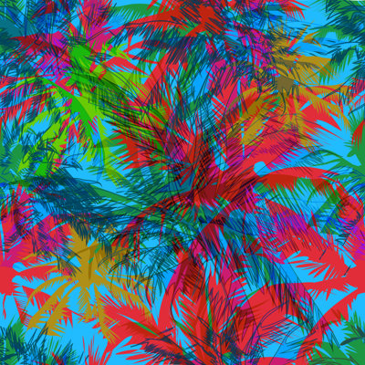 Ilyana Tropical Pattern - Wrapped Canvas Print