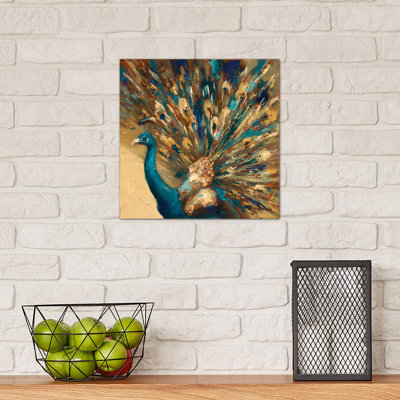 Proud Peacock par Julianne Marcoux - reproduction d'art encadrée