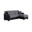 Canapé modulaire Lindsey beige avec similicuir chocolat-104469358