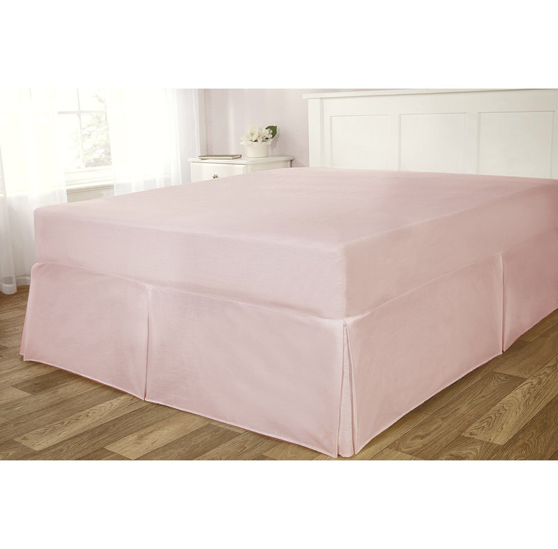 Holiness Pleated Wrap Around Bed Skirt, Single (3'), Pink