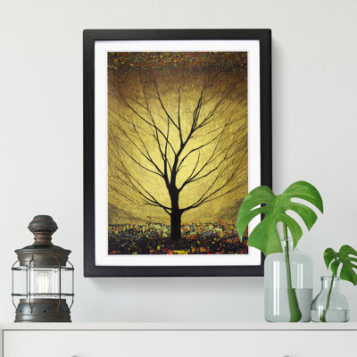 Apple Tree In Gold Framed Print