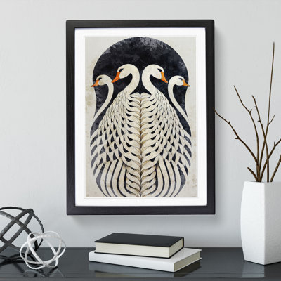 Deco Swan - Framed Print
