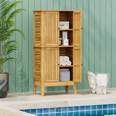 Armoire en bois d'acacia Kedzie