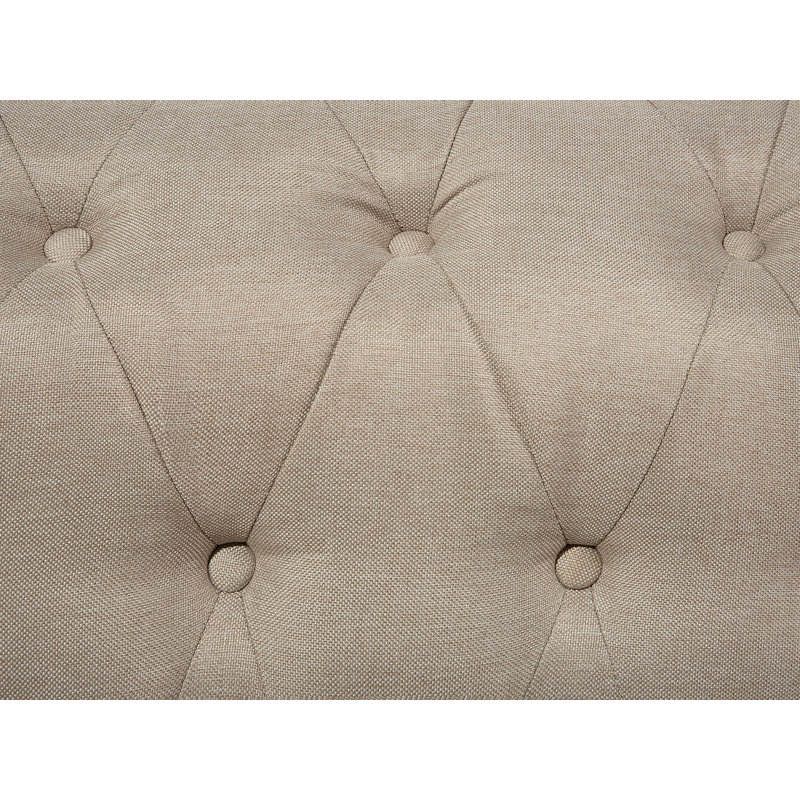 Lefever Upholstered Chesterfield Chair, Beige