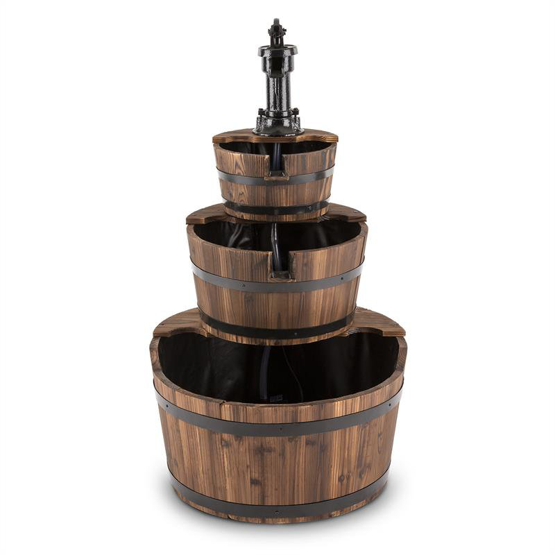 Outdoor Wood Metal Floor Fountain