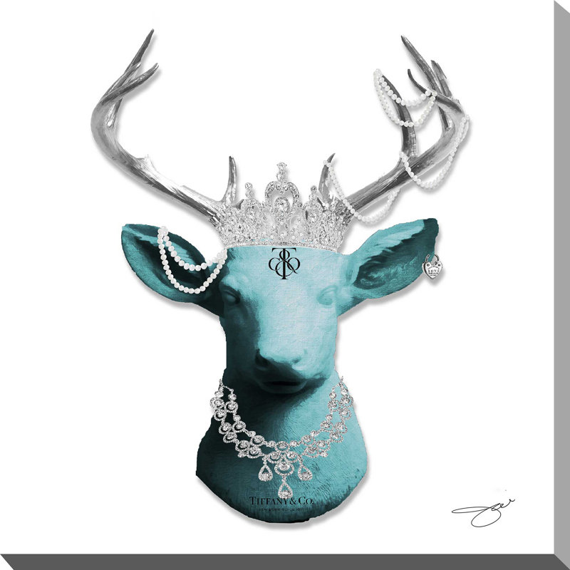 Tiffany Deer (Square) par By Jodi - impression, H 28 po x l 28 po x P 1,5 po, Toile tendue