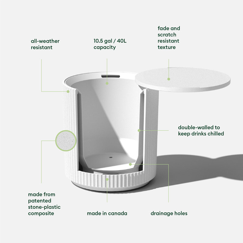 Veradek Chill Side Table, White
