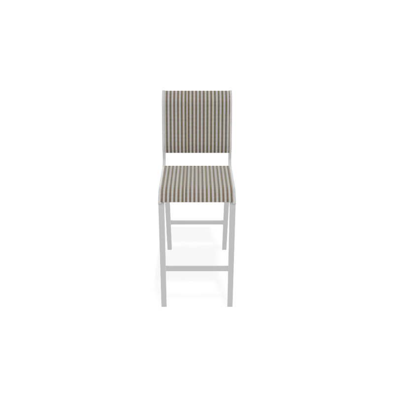 Tabouret de bar 29,5 po Holna, Blanc texturé, Brun clair