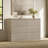 Modern Fluted 3-Drawer Dresser With Pop - Up Design-279676789