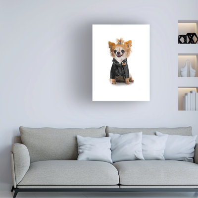 Wrapped Canvas Wall Art - John Hovenstine 'Dog bully' Wall Art for Living Room, Bedroom, or Office Décor - 18x24