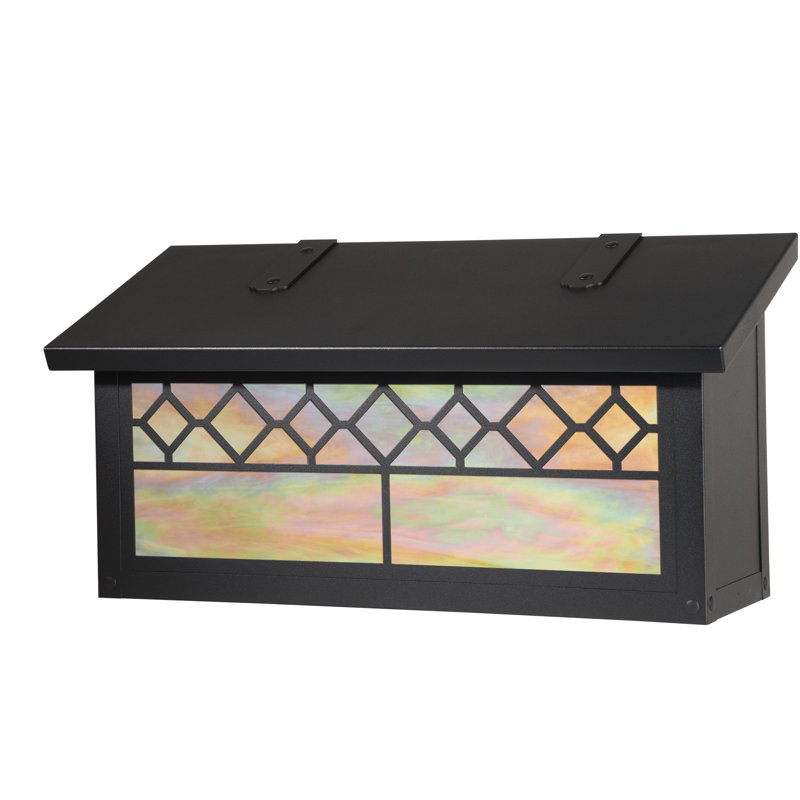 Boîte aux lettres murale Matrix, Or irisé, Noir texturé