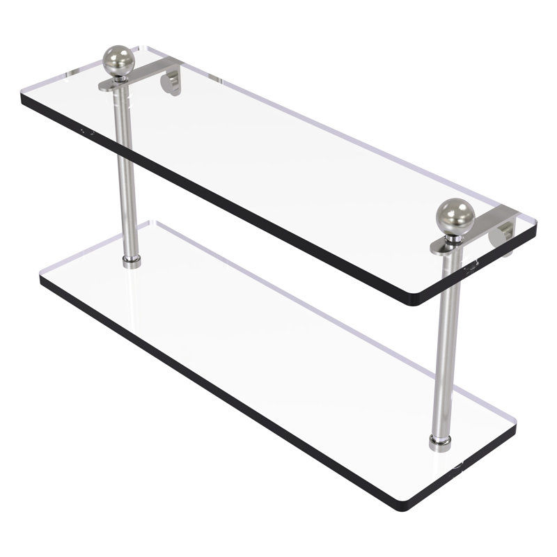 Tablette murale Morosini, 16 po, Nickel satiné
