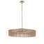 Lustre 6 lumières khaite en bronze champagne