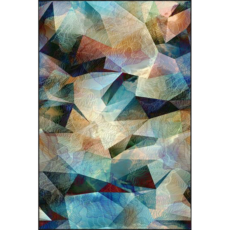 Tapis décoratif bleu Creative Creative, Tapis de couloir 3 pi 3 po x 6 pi 7 po inclus