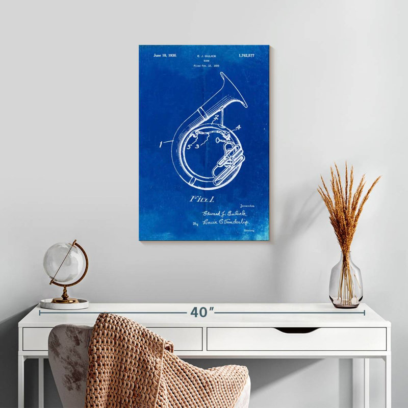 Affiche «Faped Blueprint Sousaphone Laelle», H 24 po x l 16 po
