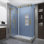 Cabine de douche rectangulaire sans cadre Langham XL l 64 "- P 68" x P 34 "x H 80"