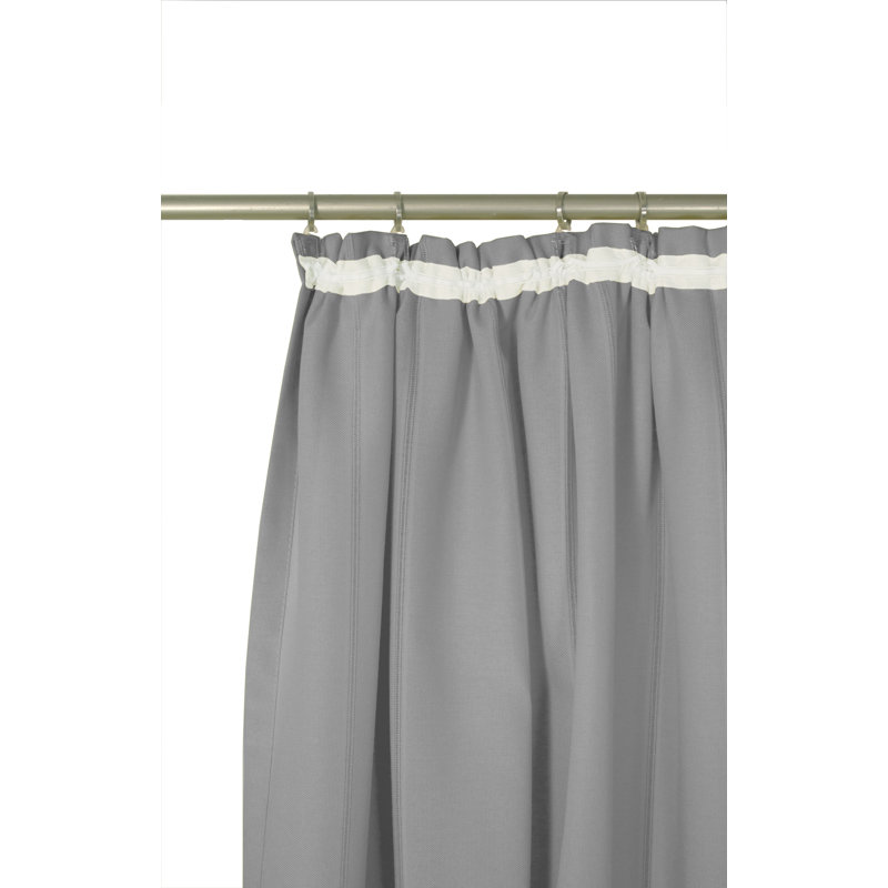 Pearce Synthetic Room Pencil Pleat Curtain, single Panel, opaque, 132cm Width x 255cm Drop, Grey/Brown/Blue