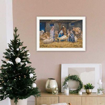 Modern Living Room Decoration Art: Birth Of Nativity Print, Adds Contemporary Touch Home Wall Prints: Nativity, Style And Personality