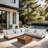 Ivry Water Resistant Fabric Upholstered Outdoor Patio Modular Sectional-1822450563