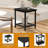 Weather-Resistant HDPS Side Table With Storage – Small Patio End Table For Deck, Garden, Poolside, Backyard & Indoor/Outdoor Use (Black)