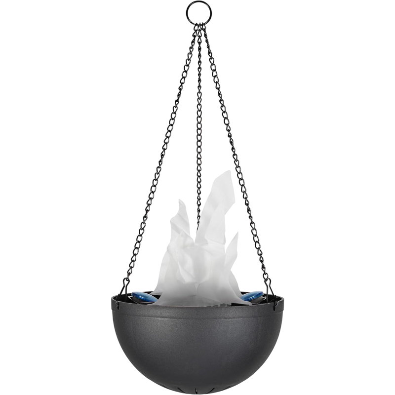 # 61168-24-1, Accessoire de flamme de flamme suspendue à DEL, finition noire, lumière vacillante bleue, l 6 po x H 1/8 po.