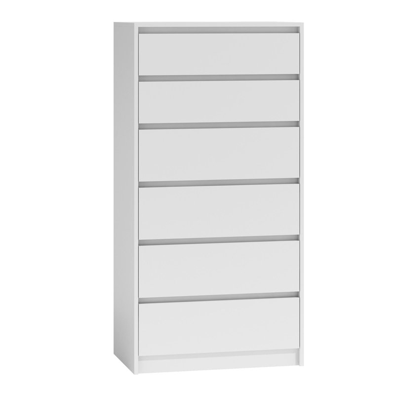 Reichard 6 Drawer Chest, White