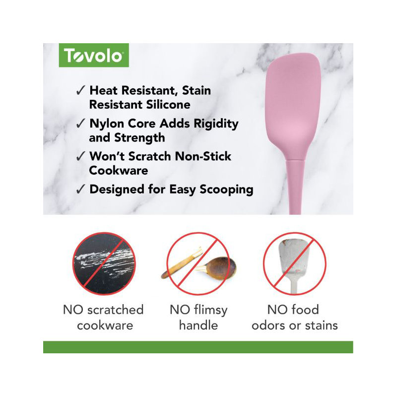 Tovolo Flex-Core Spoonula All Silicone Pink Sorbet