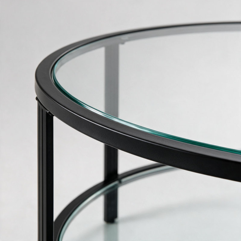 Table basse Doynton, Noir, 35.4, 1 niveau