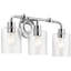 Éclairage pour salle de bain 3 lumières à DEL à intensité variable Chrome Thornton-1658002591