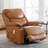 34.2'' Wide Modern Vegan Leather Swivel And Rocker Power Recliner Chair With USB Port-1221490731