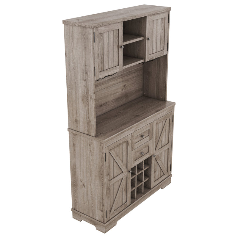Armoire de cuisine avec rangement Coffee Bar, Chêne brun, Brun