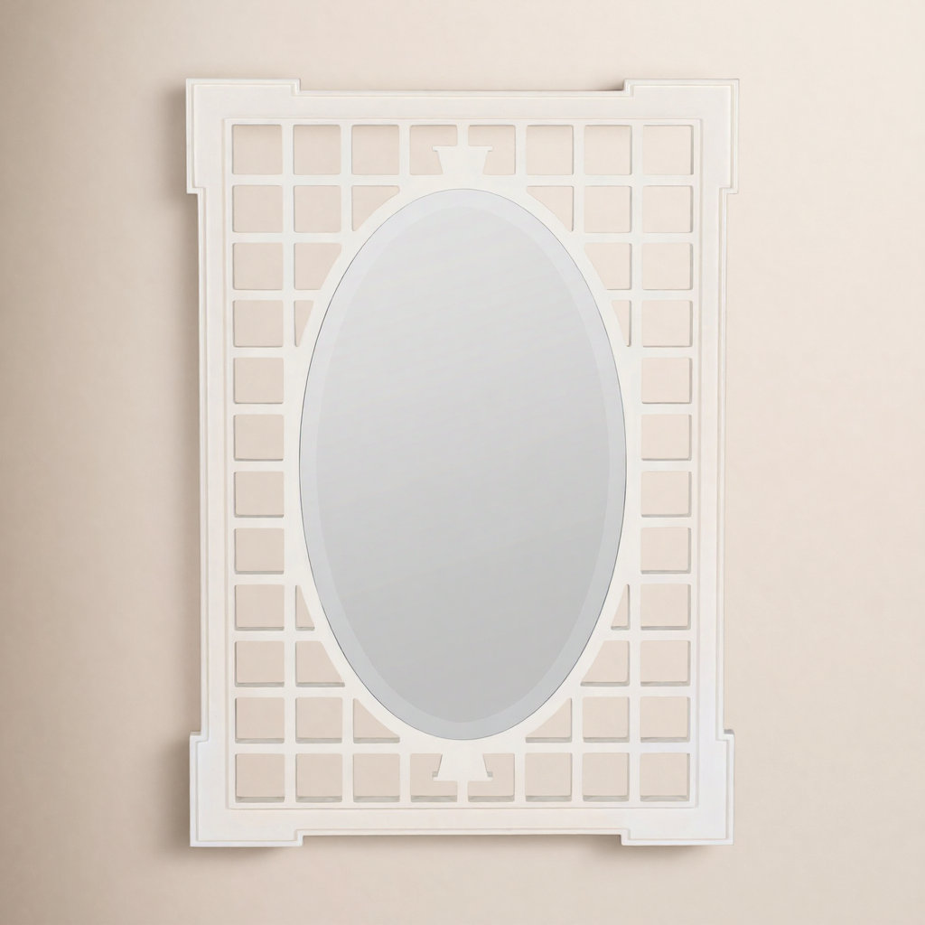 Emele 28" Accent Mirror, White