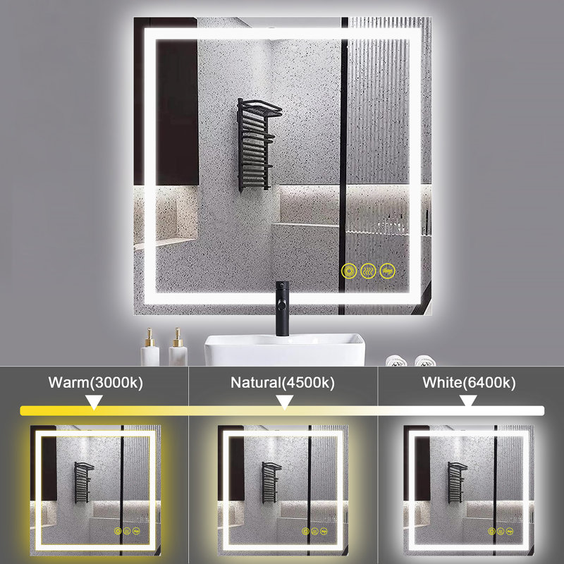 Miroir mural Helga, H 36 po x l 36 po x P 1,2 po