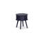 Ensemble de lit plateforme 2 pièces pour lit king size comprenant un lit de style milieu du siècle et une table de chevet bleu marine - Construction fiable et durable - Lit en lin bleu denim-1396991127-1464329103