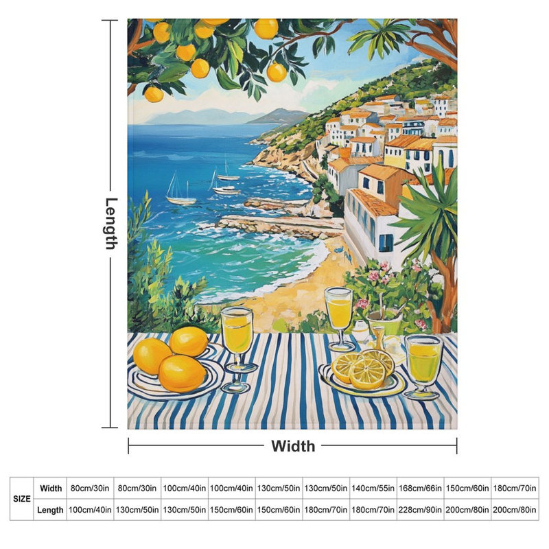 Jeté en flanelle Coastal View, 40 po x 50 po