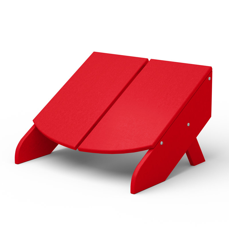 Repose-pieds moderne en poly, Rouge