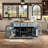 53 Inch Kitchen Island Set with Stools, Power Outlet, Storage, Wheels, and Drop Leaf-1948671439