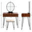 Ensemble coiffeuse avec tabouret avec miroir Lachapelle-1108036044