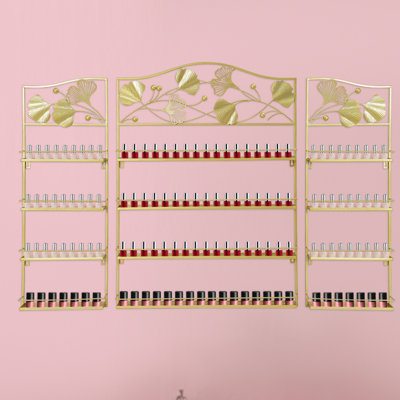 Wall-Mounted Iron Nail Polish Rack