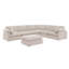 Canapé modulaire réversible d'angle en chenille 7 pièces avec repose-pieds amovible-1856894791