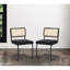  Ensemble de deux chaises d'appoint rembourrées en velours Prescott