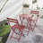 3-Piece Foldable Patio Bistro Set With Round Table And Two Chairs-1388263059