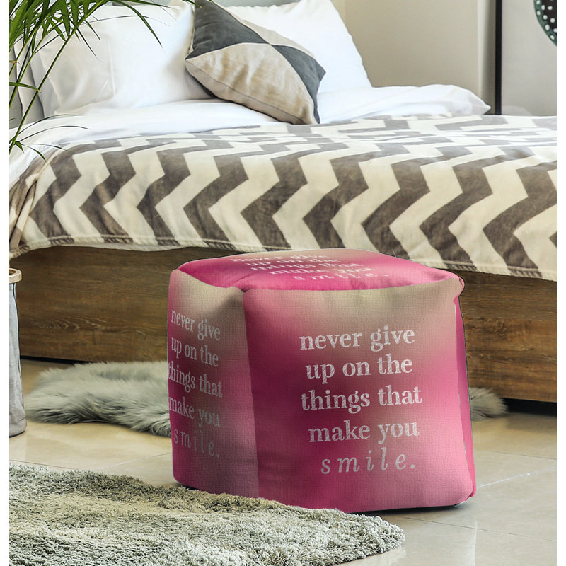 Repose-pieds cube, Lueur rose