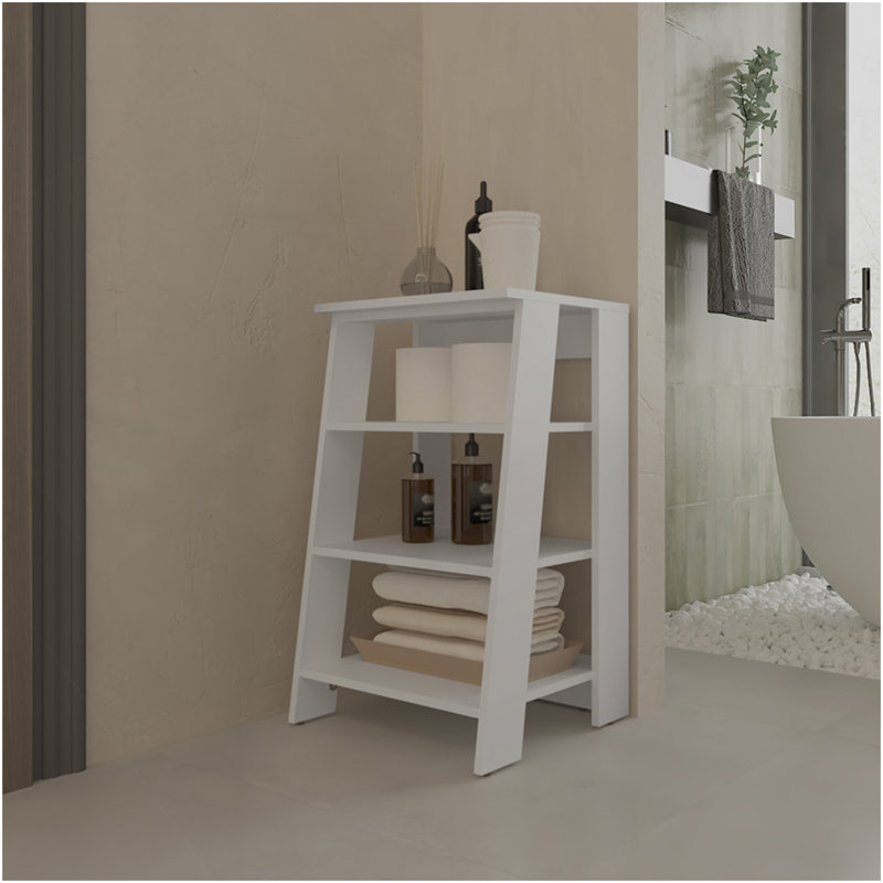 Bathroom Shelf Artesia, Bathroom, White, White