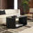 Levian Oval 47.5" Storage  Floor Shelf Coffee Table
