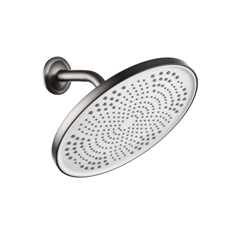 Modern Luxury Shower Head - High , Rain, Brass, 1-Min Fit, , Gunmetal Prominent Modern, Setup, Look