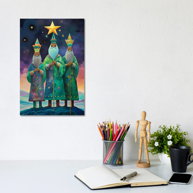 «We Three Kings», reproduction d'art sur toile tendue
