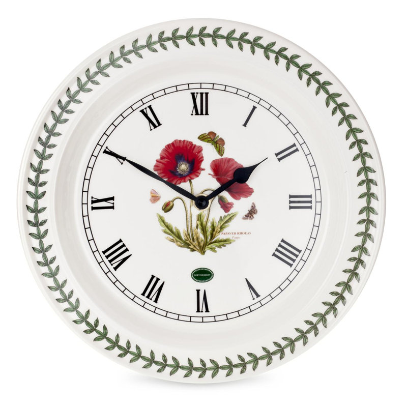 Portmeirion, Botanic Garden - Poppy Wall Clock