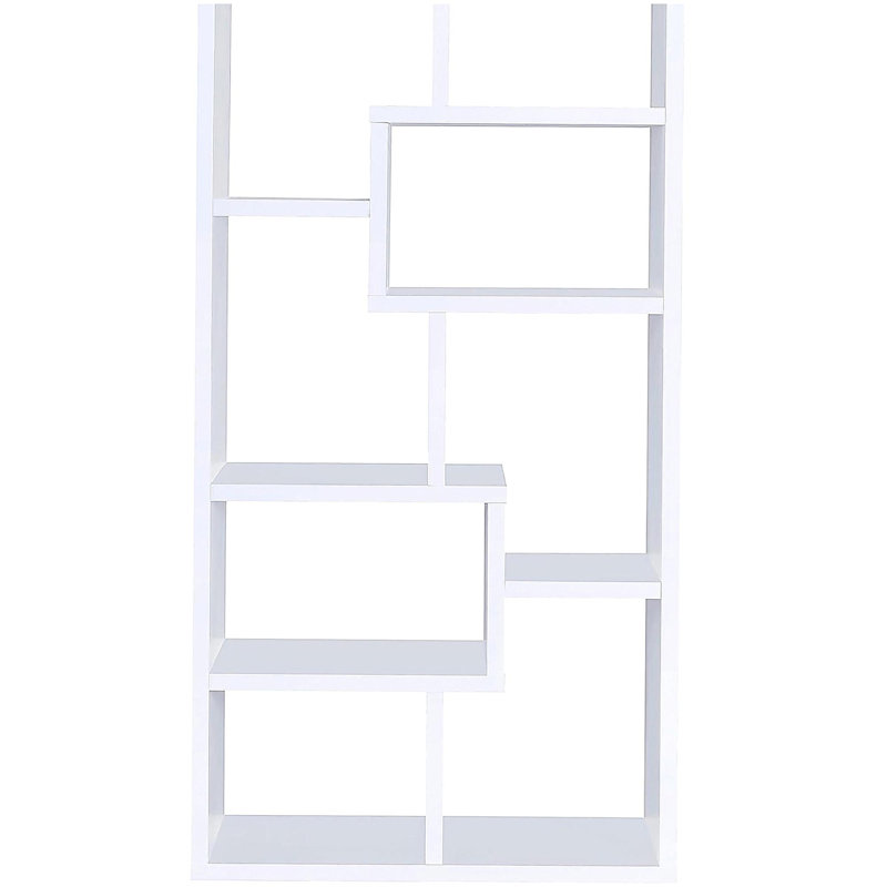 Bibliothèque géométrique blanche à huit niveaux, Blanc