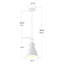 Luminaire suspendu de style campagne blanc 3 lumières à 3 lumières de 6,5 po, lumières suspendues à hauteur réglable pour îlot de cuisine-117431484